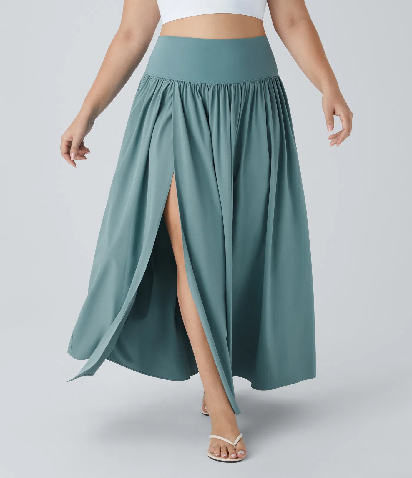 Breezeful™ Allure Flowy High-Waisted Maxi Skirt with Pockets