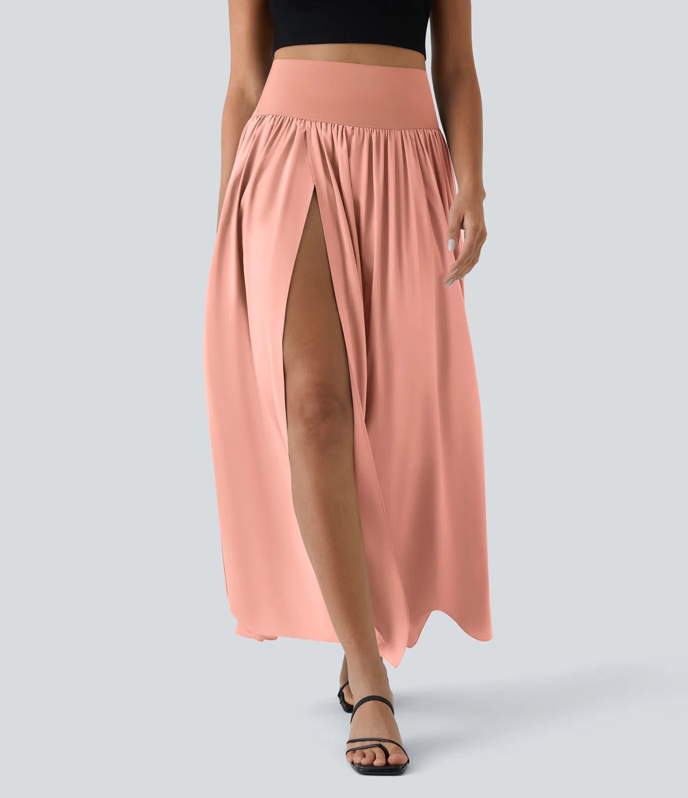 Breezeful™ Allure Flowy High-Waisted Maxi Skirt with Pockets