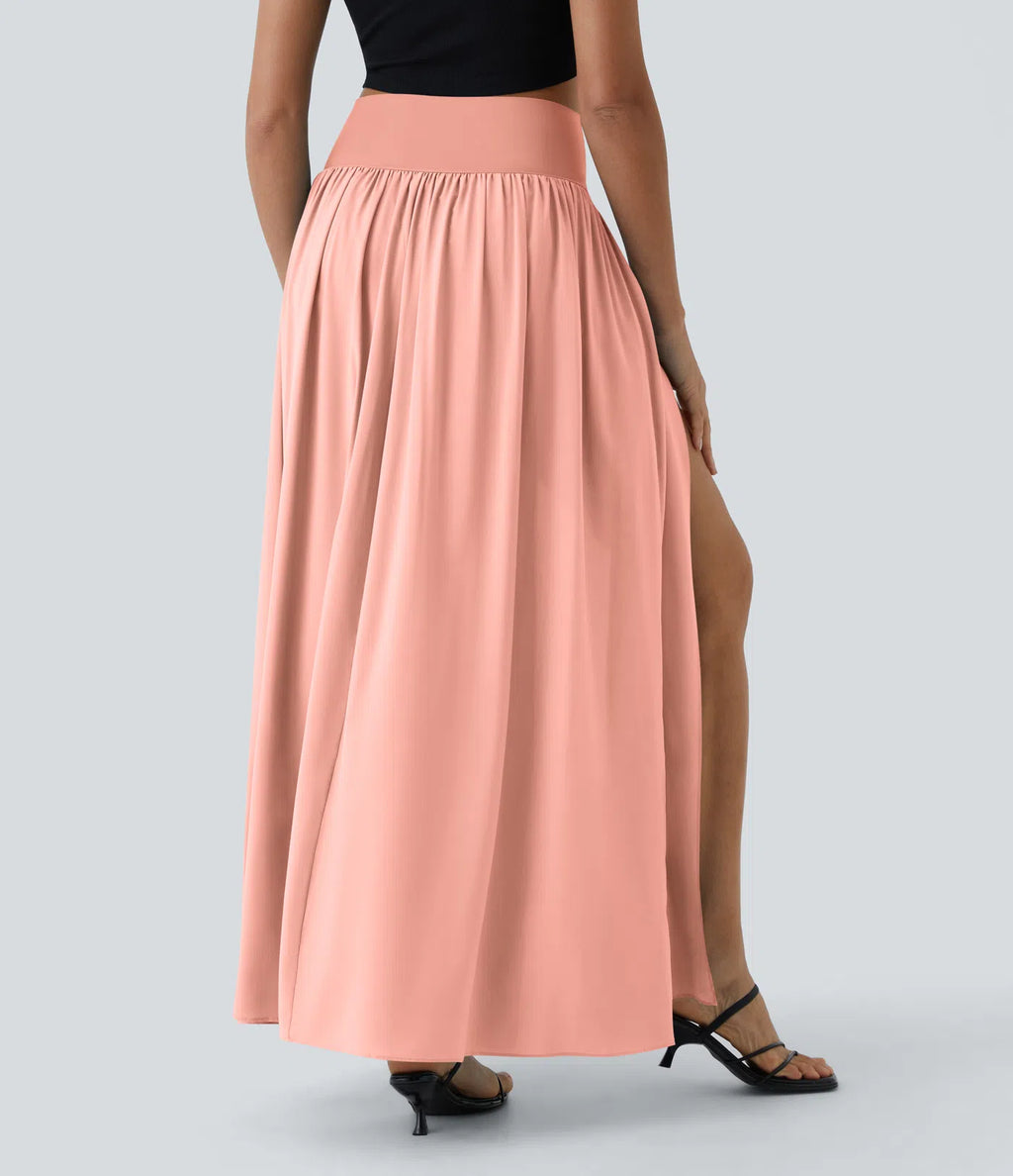 Breezeful™ Allure Flowy High-Waisted Maxi Skirt with Pockets