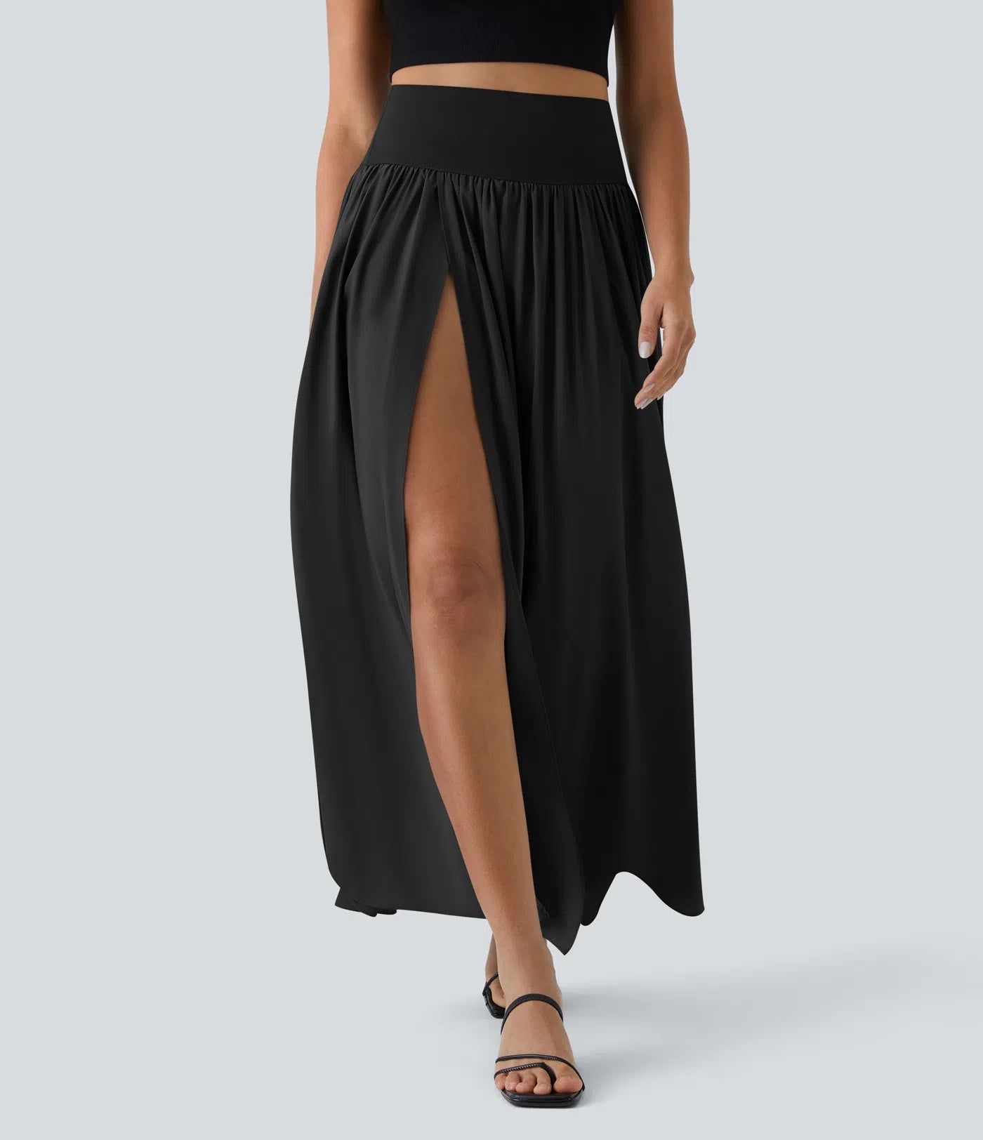 Breezeful™ Allure Flowy High-Waisted Maxi Skirt with Pockets