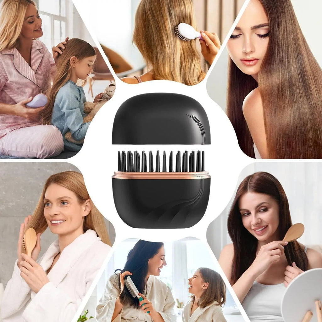 2025 New Mini Straightener Rechargeable Portable Hair Straightener Brush Anti - Scald Shell Cordless USB Charging Straighteners - BeyoutifulSpot®
