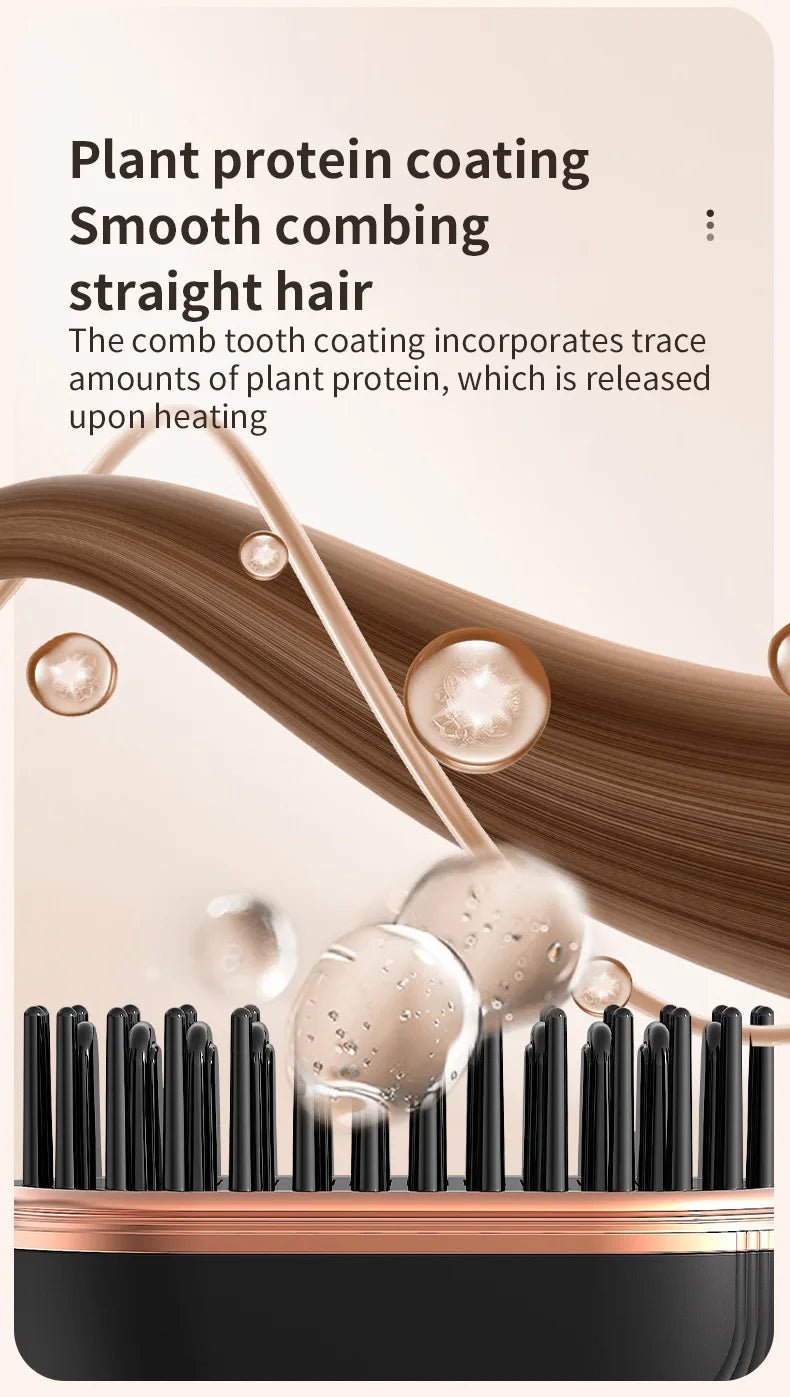 2025 New Mini Straightener Rechargeable Portable Hair Straightener Brush Anti - Scald Shell Cordless USB Charging Straighteners - BeyoutifulSpot®