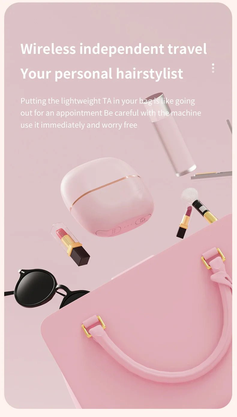 2025 New Mini Straightener Rechargeable Portable Hair Straightener Brush Anti - Scald Shell Cordless USB Charging Straighteners - BeyoutifulSpot®