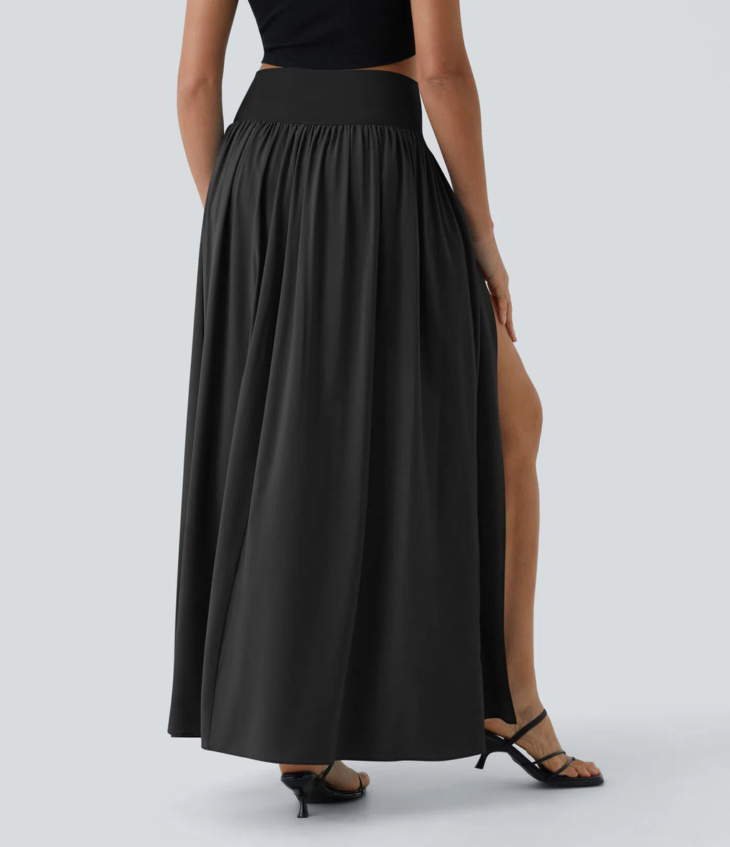 Breezeful™ Allure Flowy High-Waisted Maxi Skirt with Pockets