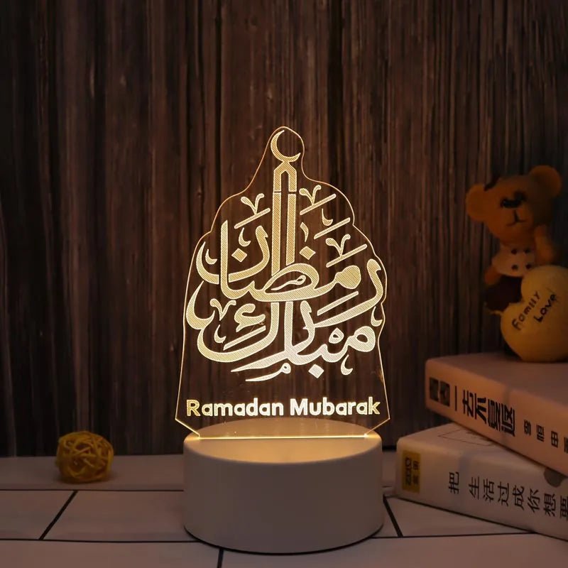 3D LED Eid Mubarak Light - Ramadan Decoration Table Lamp - BeyoutifulSpot®