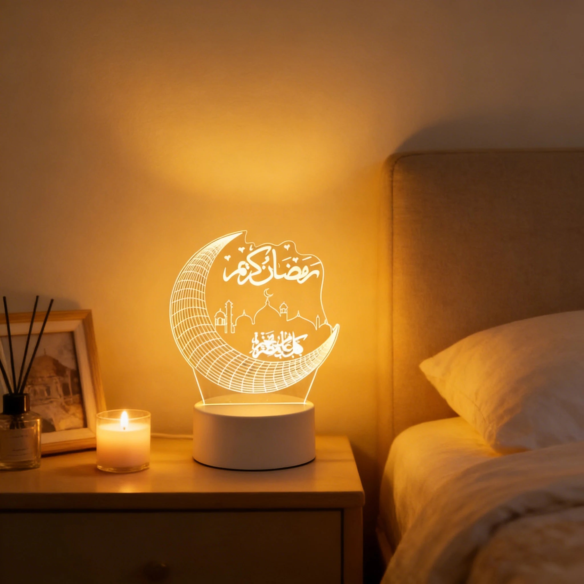 3D LED Eid Mubarak Light - Ramadan Decoration Table Lamp - BeyoutifulSpot®