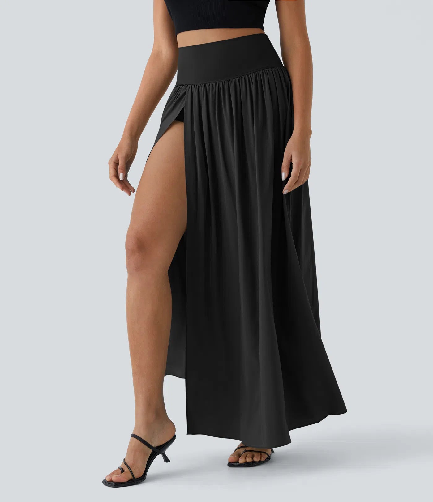 Breezeful™ Allure Flowy High-Waisted Maxi Skirt with Pockets