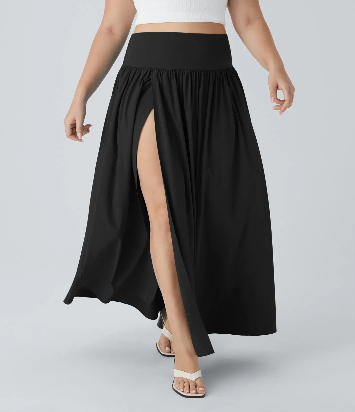 Breezeful™ Allure Flowy High-Waisted Maxi Skirt with Pockets