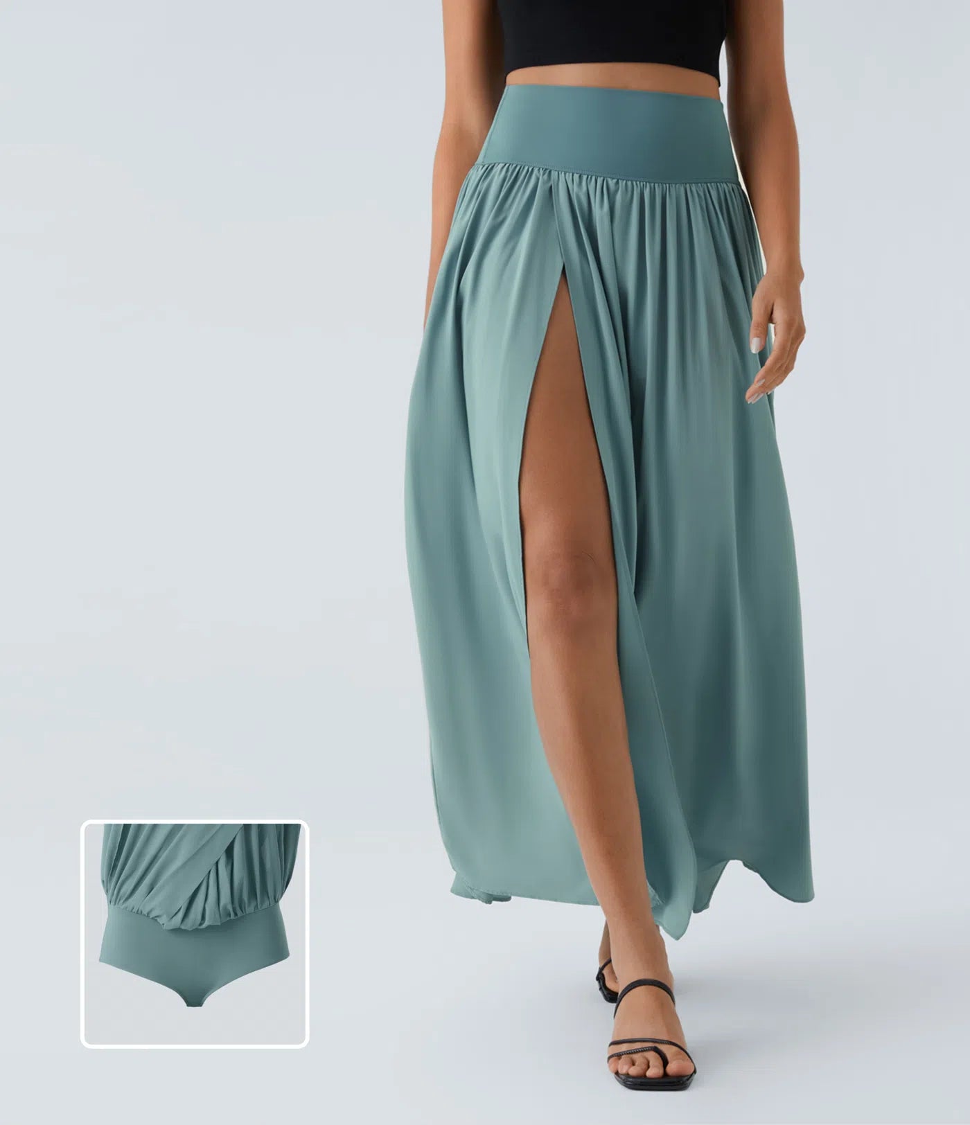 Breezeful™ Allure Flowy High-Waisted Maxi Skirt with Pockets