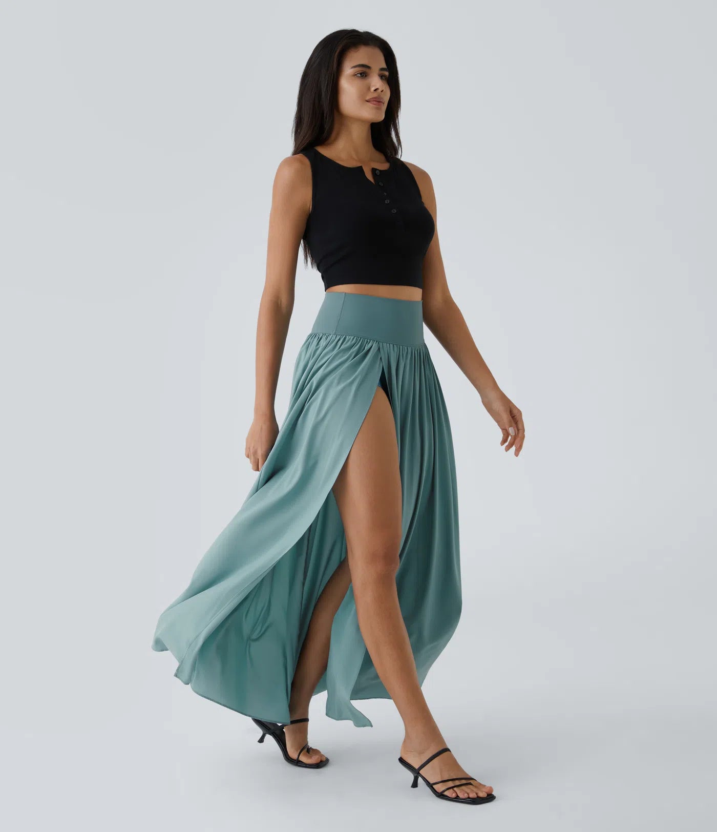 Breezeful™ Allure Flowy High-Waisted Maxi Skirt with Pockets