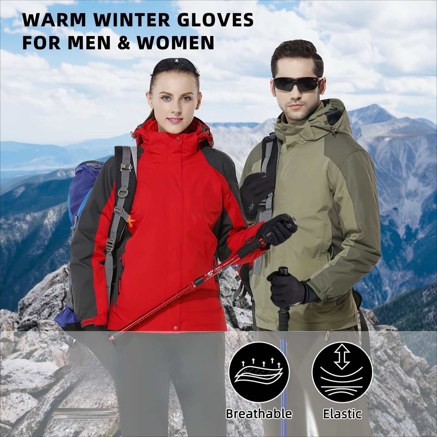 Winter Thermal Touchscreen Gloves – Warm, Windproof & Smartphone Friendly