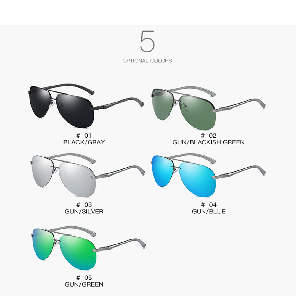 Polarized Aviator Sunglasses — Unisex Driving Edition