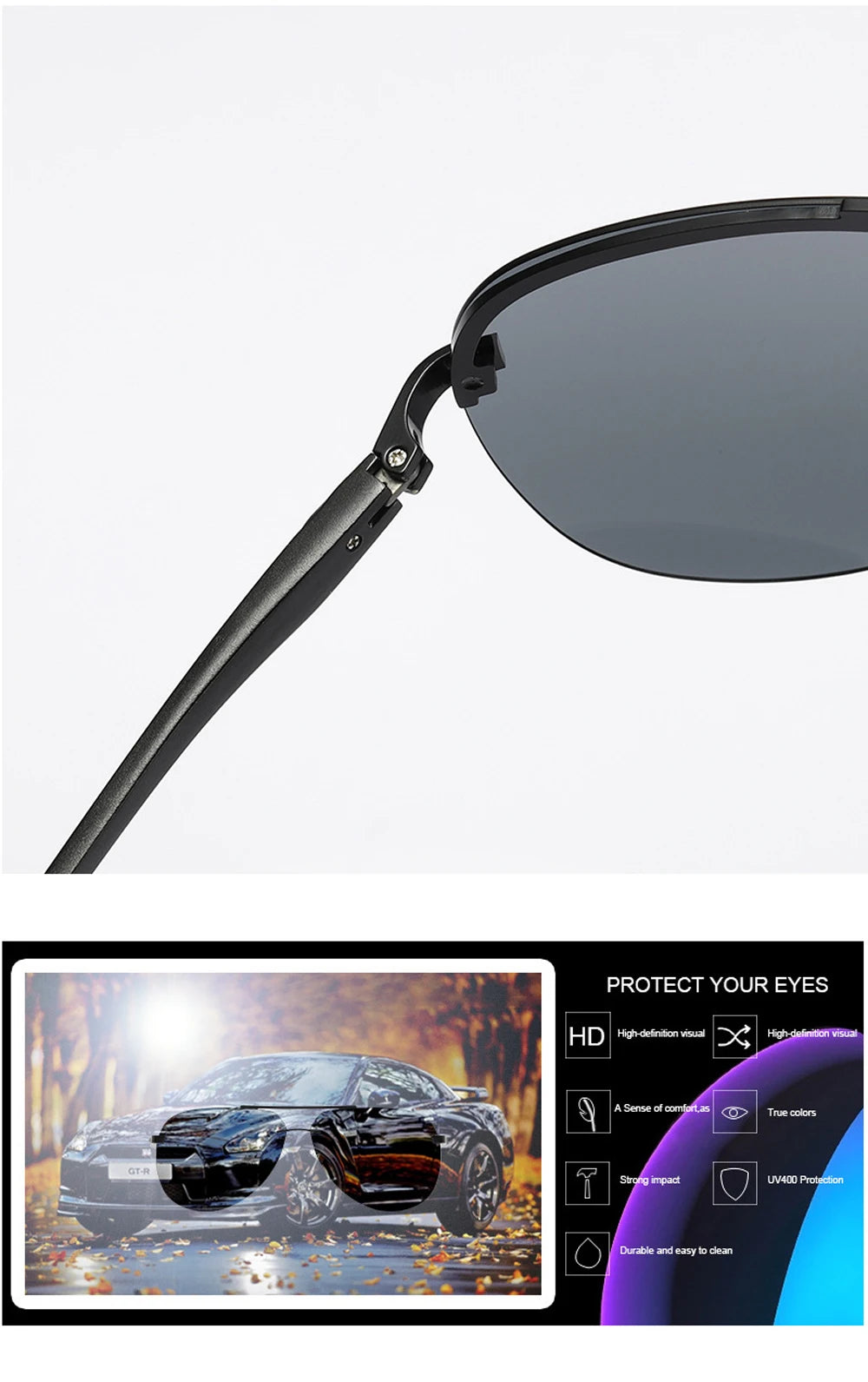 Polarized Aviator Sunglasses — Unisex Driving Edition