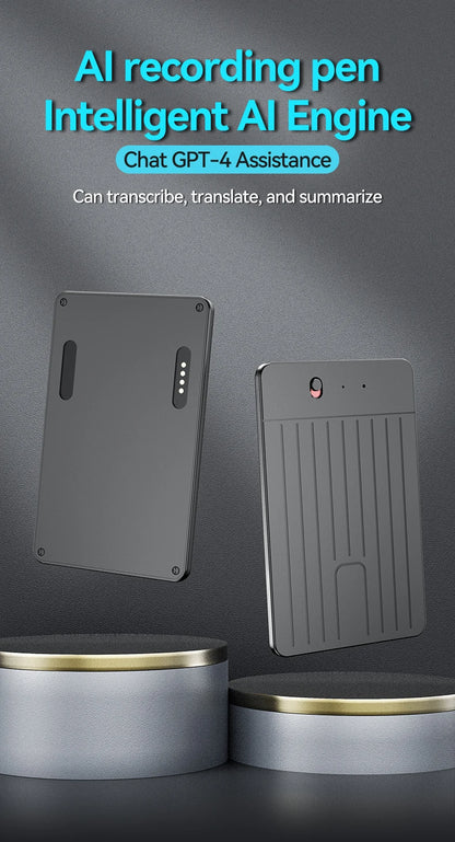 Intelligent AI ChatGPT-4 App Phone Call Voice Recorder 8-128GB Transcribe Summarize Sound Device Audio Dictaphone