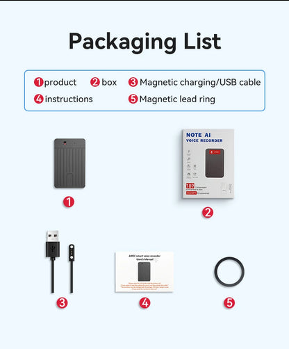 Intelligent AI ChatGPT-4 App Phone Call Voice Recorder 8-128GB Transcribe Summarize Sound Device Audio Dictaphone