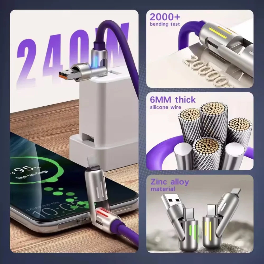 FlexCoil™ Pro – Retractable Fast-Charging Cable