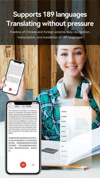 Intelligent AI ChatGPT-4 App Phone Call Voice Recorder 8-128GB Transcribe Summarize Sound Device Audio Dictaphone