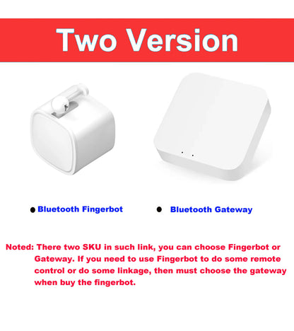 Tuya Bluetooth Finger Robot Switch Button Pusher and Tuya Bluetooth Gateway for Choosing APP Fingerbot Arms Wireless Switch