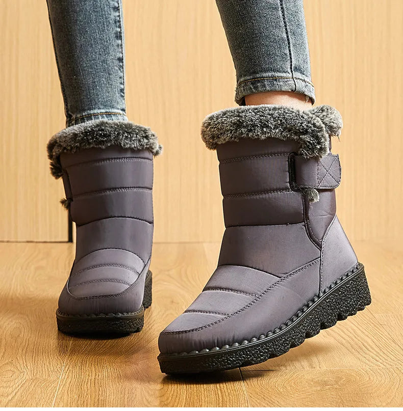 Women's Boots 2025 Trend Winter Shoes For Woman Winter Boots Ankle Low Heels Botas Mujer Waterproof Snow Boots With Fur Shoes