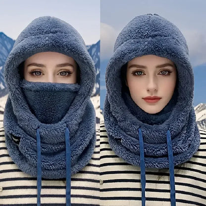 Winter Warm Balaclava Thermal Windproof Ski Hood Motocycle Face Cover Polar Fleece Adjustable Cycling Neck Cover Full Face Mask