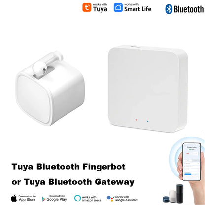 Tuya Bluetooth Finger Robot Switch Button Pusher and Tuya Bluetooth Gateway for Choosing APP Fingerbot Arms Wireless Switch