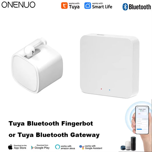 Tuya Bluetooth Finger Robot Switch Button Pusher and Tuya Bluetooth Gateway for Choosing APP Fingerbot Arms Wireless Switch