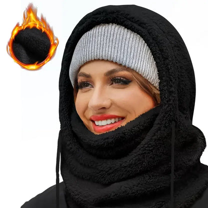 Winter Warm Balaclava Thermal Windproof Ski Hood Motocycle Face Cover Polar Fleece Adjustable Cycling Neck Cover Full Face Mask