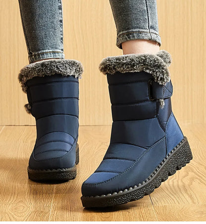 Women's Boots 2025 Trend Winter Shoes For Woman Winter Boots Ankle Low Heels Botas Mujer Waterproof Snow Boots With Fur Shoes