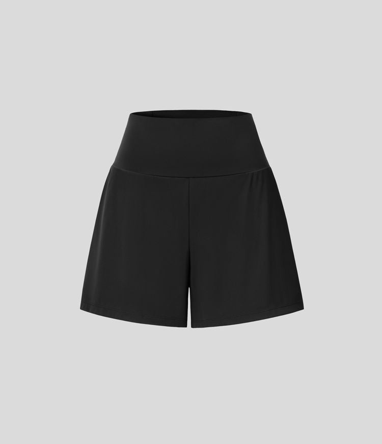 Allure 2-in-1 High-Waisted Yoga Shorts with Pockets