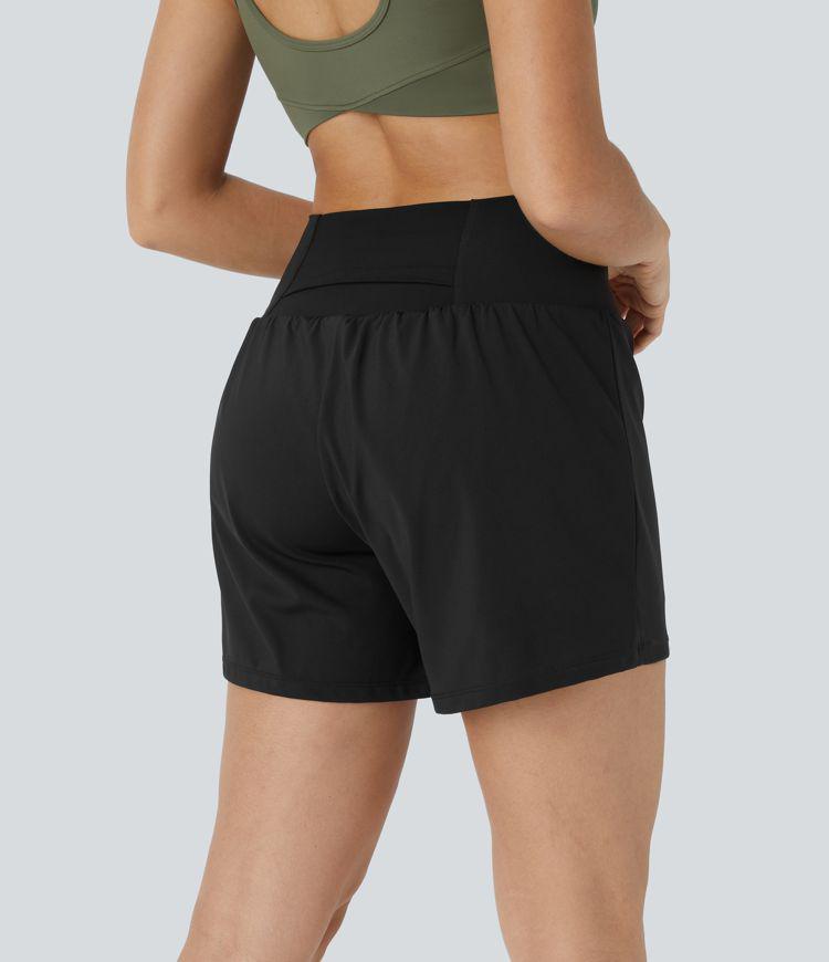 Allure 2-in-1 High-Waisted Yoga Shorts with Pockets