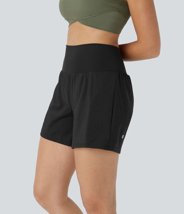 Allure 2-in-1 High-Waisted Yoga Shorts with Pockets