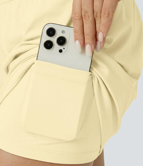 Allure 2-in-1 High-Waisted Yoga Shorts with Pockets