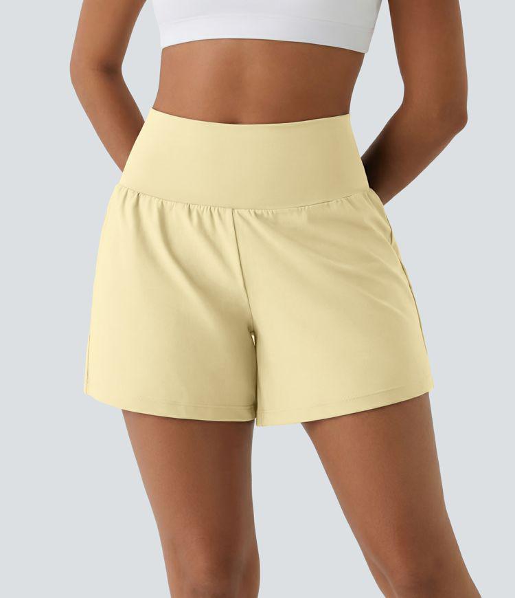 Allure 2-in-1 High-Waisted Yoga Shorts with Pockets