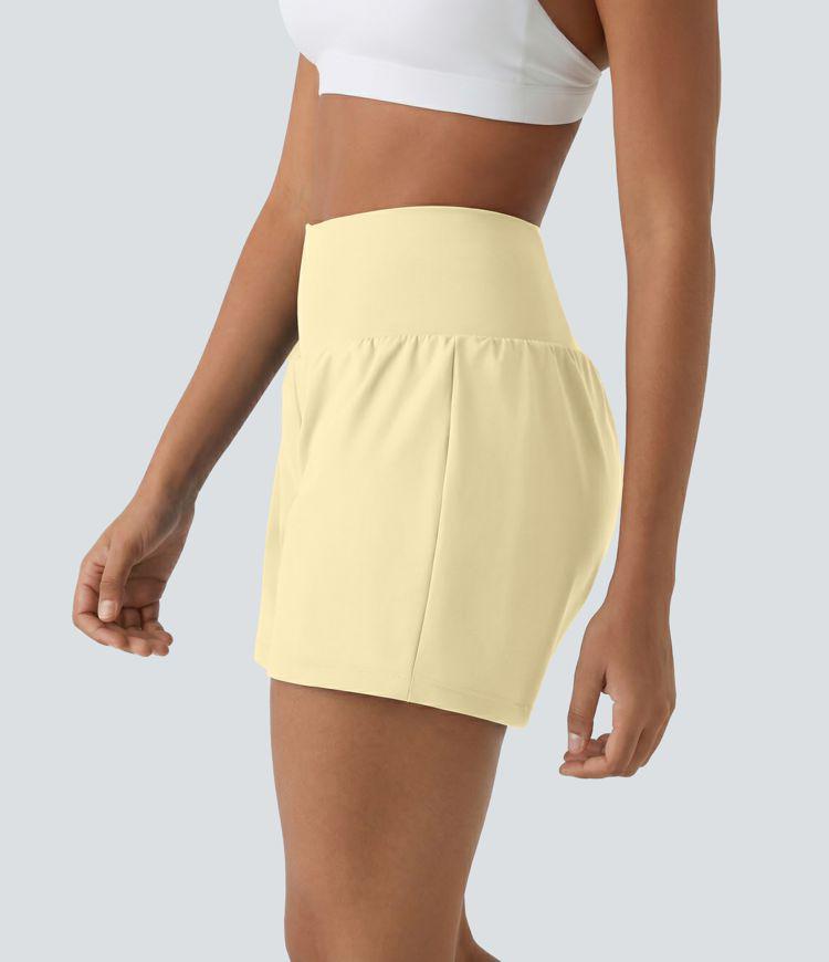 Allure 2-in-1 High-Waisted Yoga Shorts with Pockets