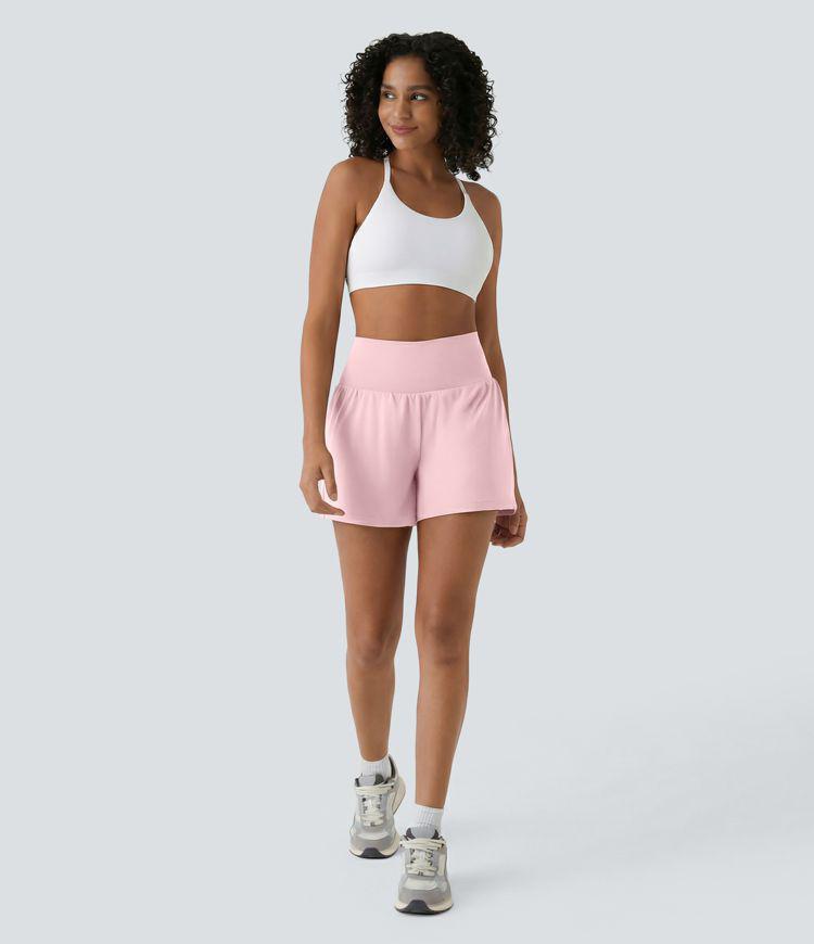 Allure 2-in-1 High-Waisted Yoga Shorts with Pockets