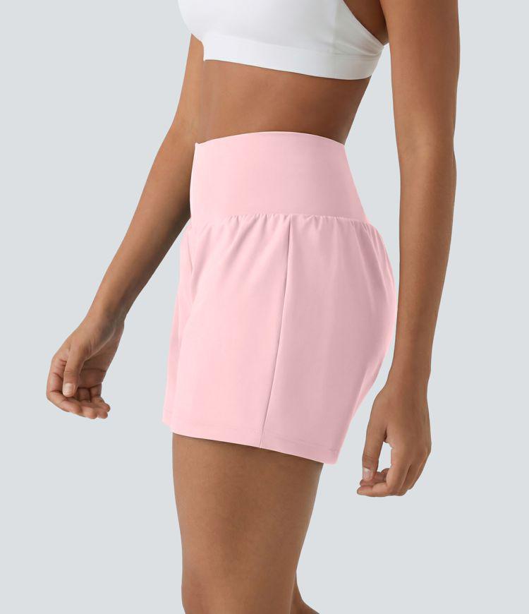 Allure 2-in-1 High-Waisted Yoga Shorts with Pockets