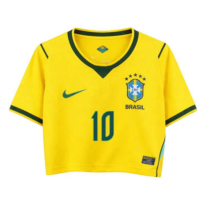 Brazil Game-Day Crop Top - Yellow & Green - BYS