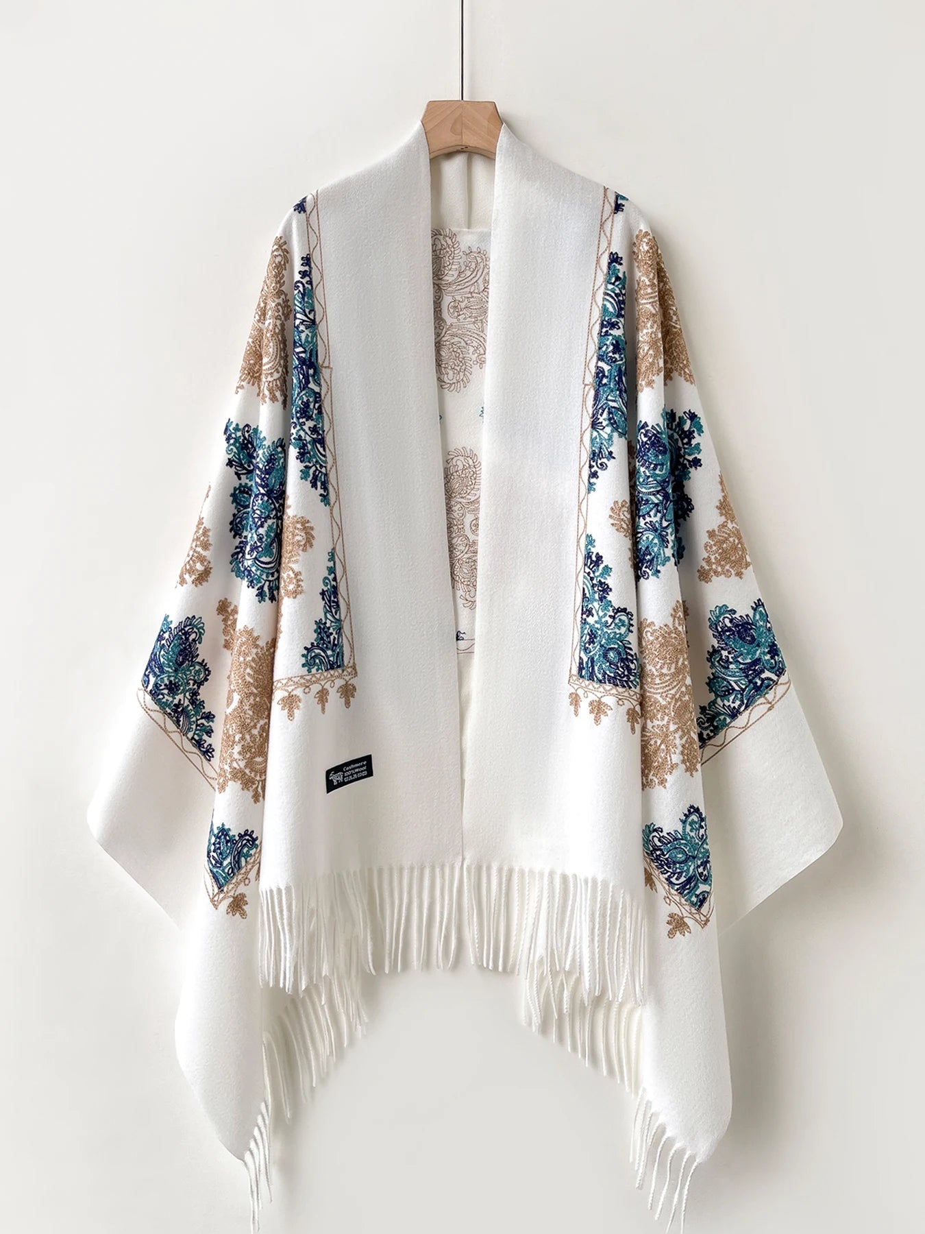 Cashmere - Feel Embroidered Scarf - BeyoutifulSpot®