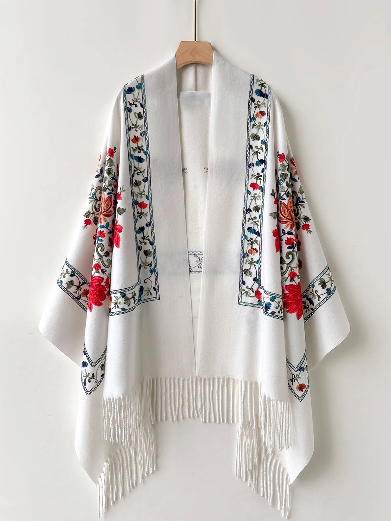 Cashmere - Feel Embroidered Scarf - BeyoutifulSpot®