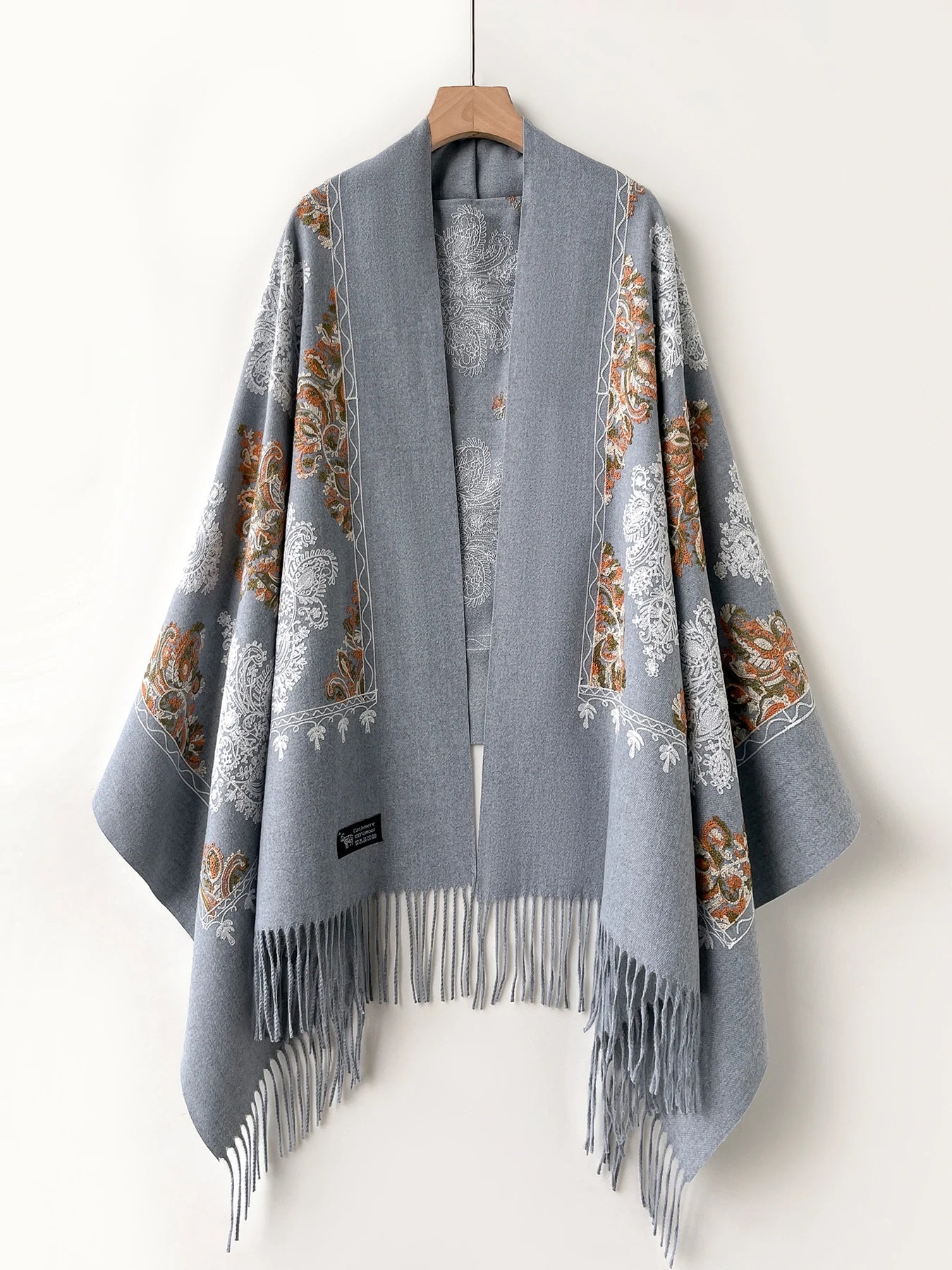 Cashmere - Feel Embroidered Scarf - BeyoutifulSpot®
