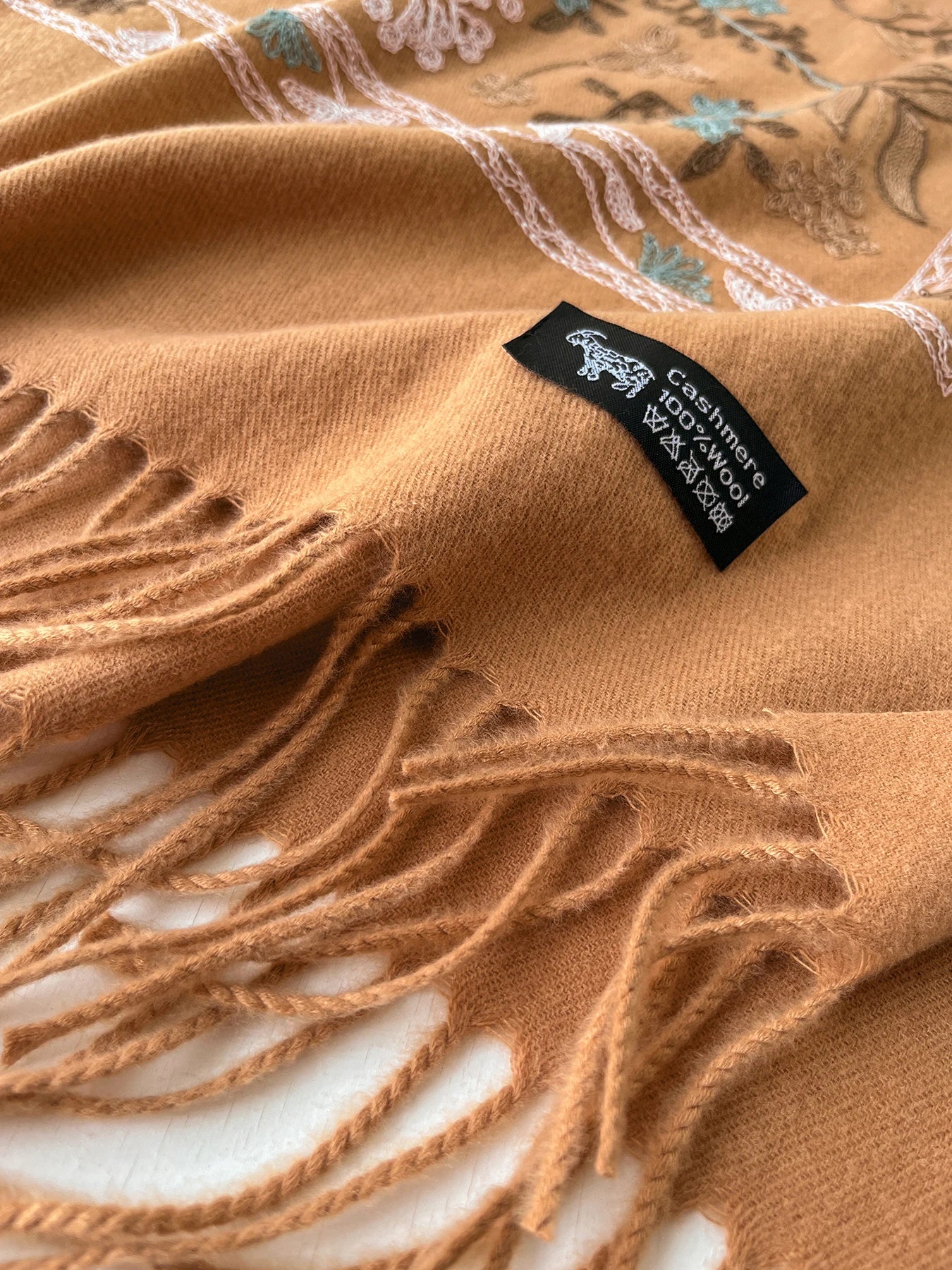 Cashmere - Feel Embroidered Scarf - BeyoutifulSpot®