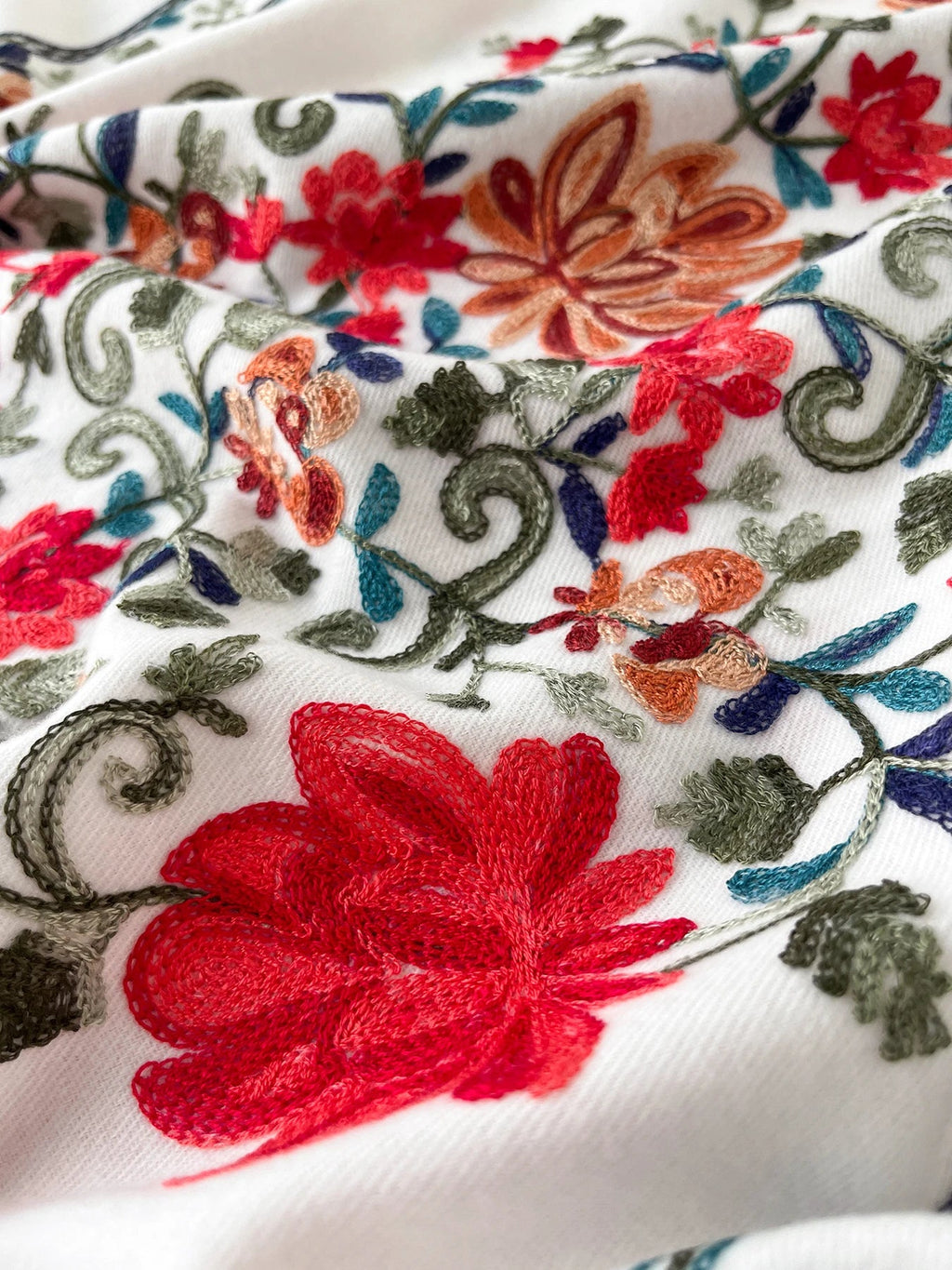 Cashmere - Feel Embroidered Scarf - BeyoutifulSpot®