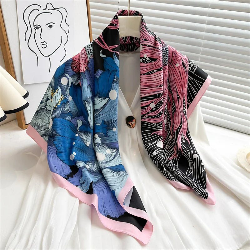 Cashmere Soft Silk - Feel Square Scarf - BeyoutifulSpot®