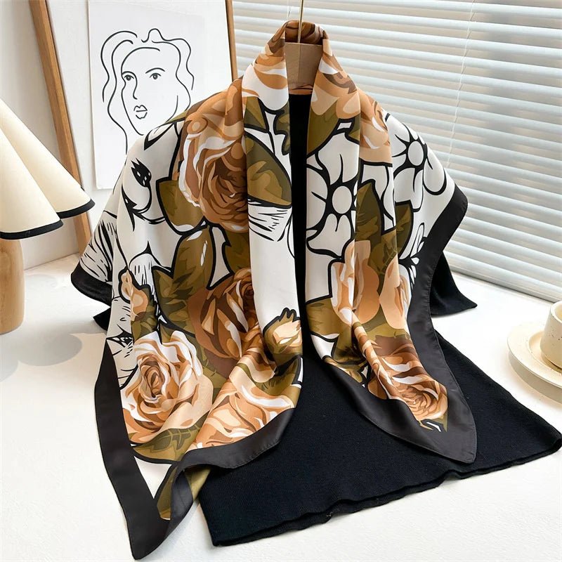 Cashmere Soft Silk - Feel Square Scarf - BeyoutifulSpot®