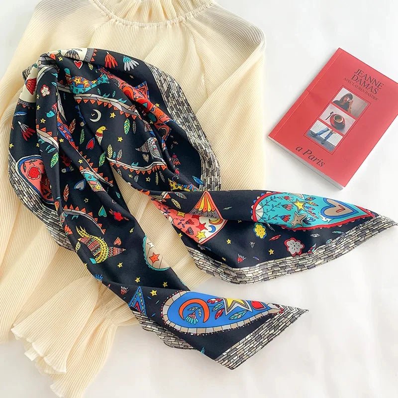 Cashmere Soft Silk - Feel Square Scarf - BeyoutifulSpot®