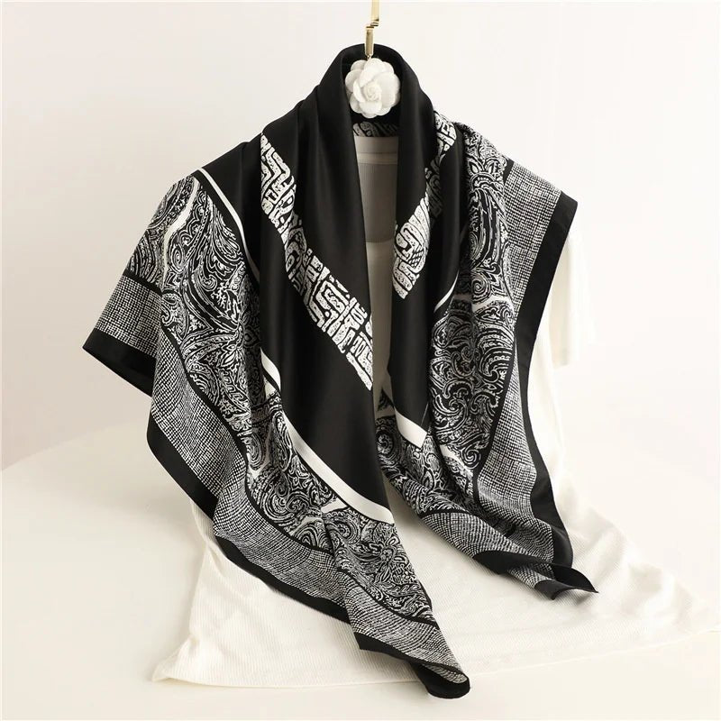 Cashmere Soft Silk - Feel Square Scarf - BeyoutifulSpot®