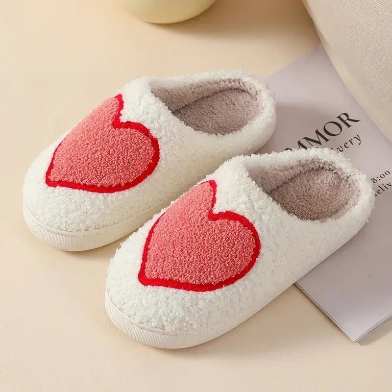 Cozy Ghost Face Fuzzy Slippers – Unisex Winter Plush Anti - Slip Indoor Shoes - BeyoutifulSpot®