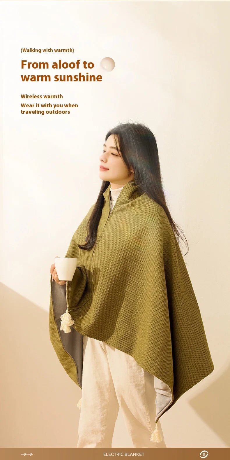 CozyHeat USB Warming Shawl - BeyoutifulSpot®