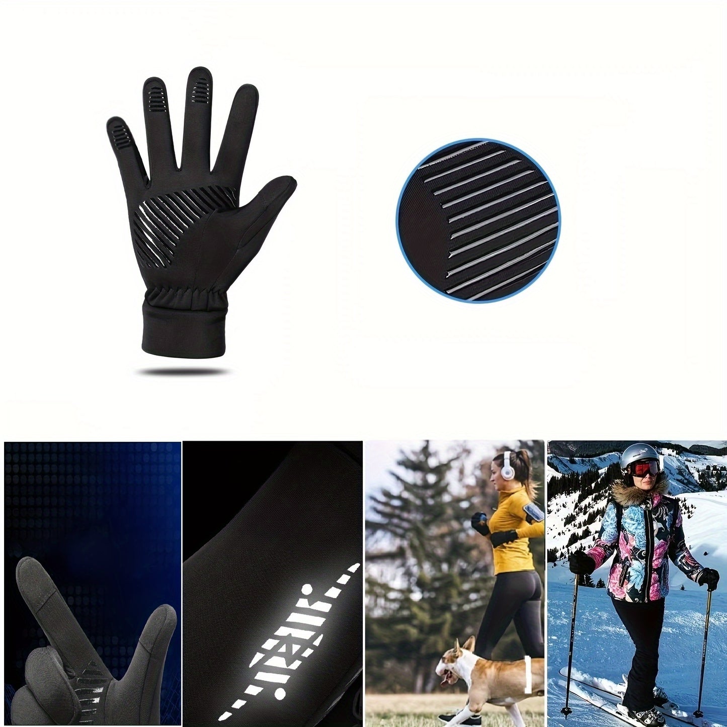 Winter Thermal Touchscreen Gloves – Warm, Windproof & Smartphone Friendly