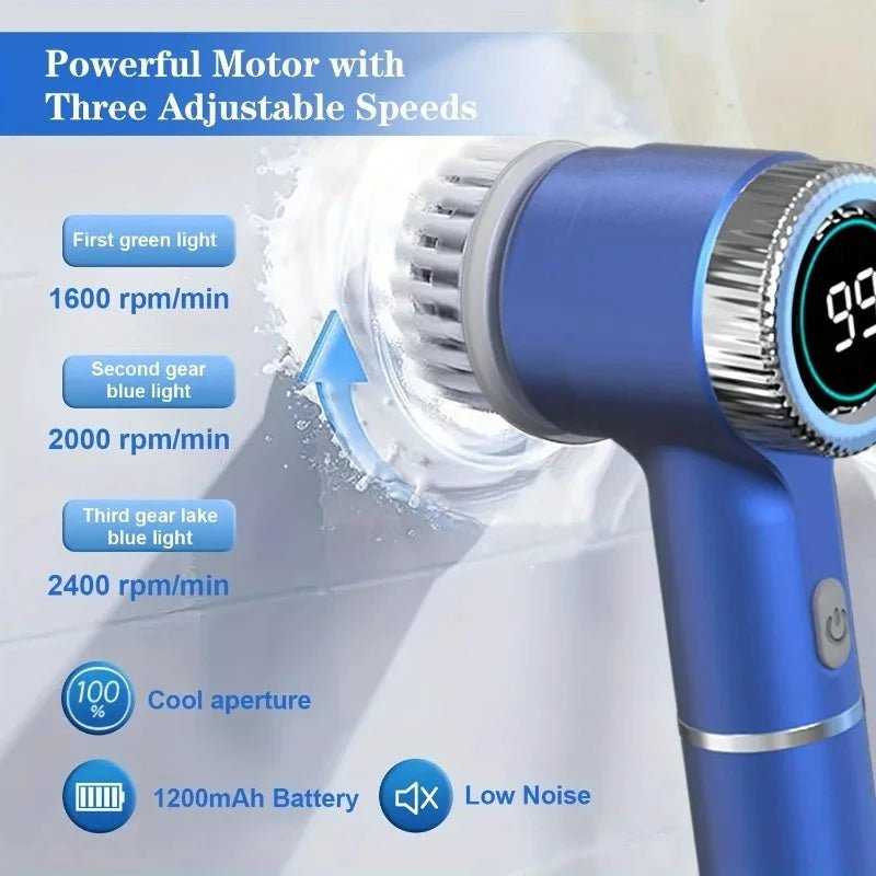Electric Spin Scrubber - 5 Brush Heads & 3 Speeds - BeyoutifulSpot®